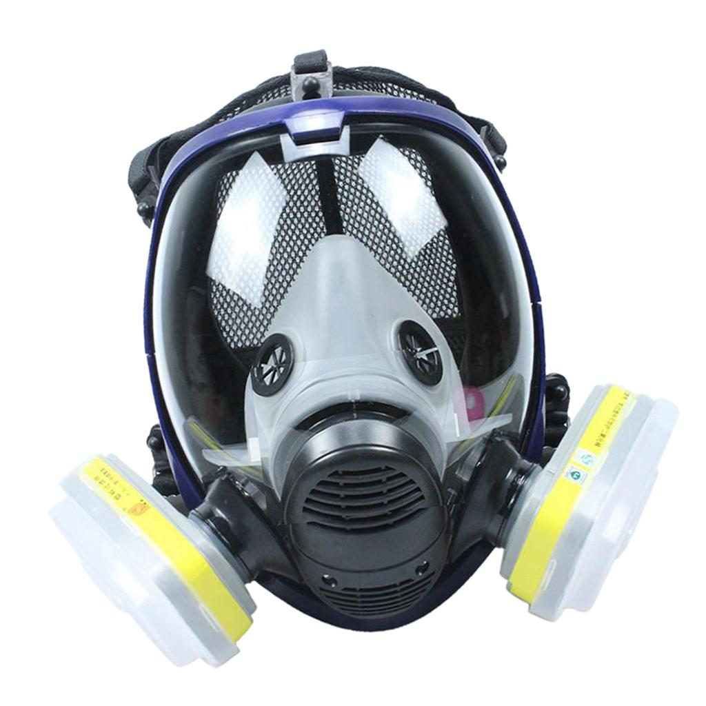 Large View Gas Mask Facepiece Painting With Filter Durable Head-mounted D