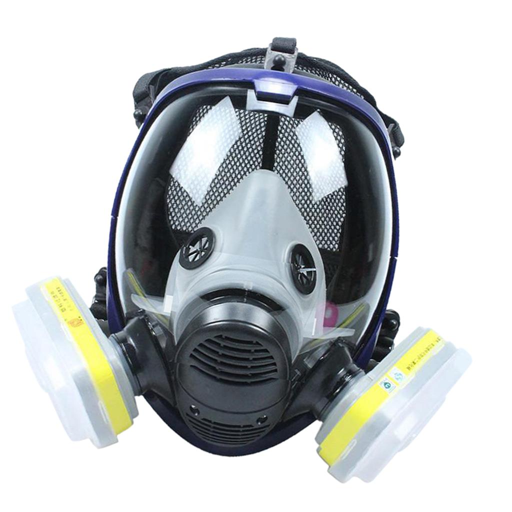 Large View Gas Mask Facepiece Painting With Filter Durable Head-mounted D