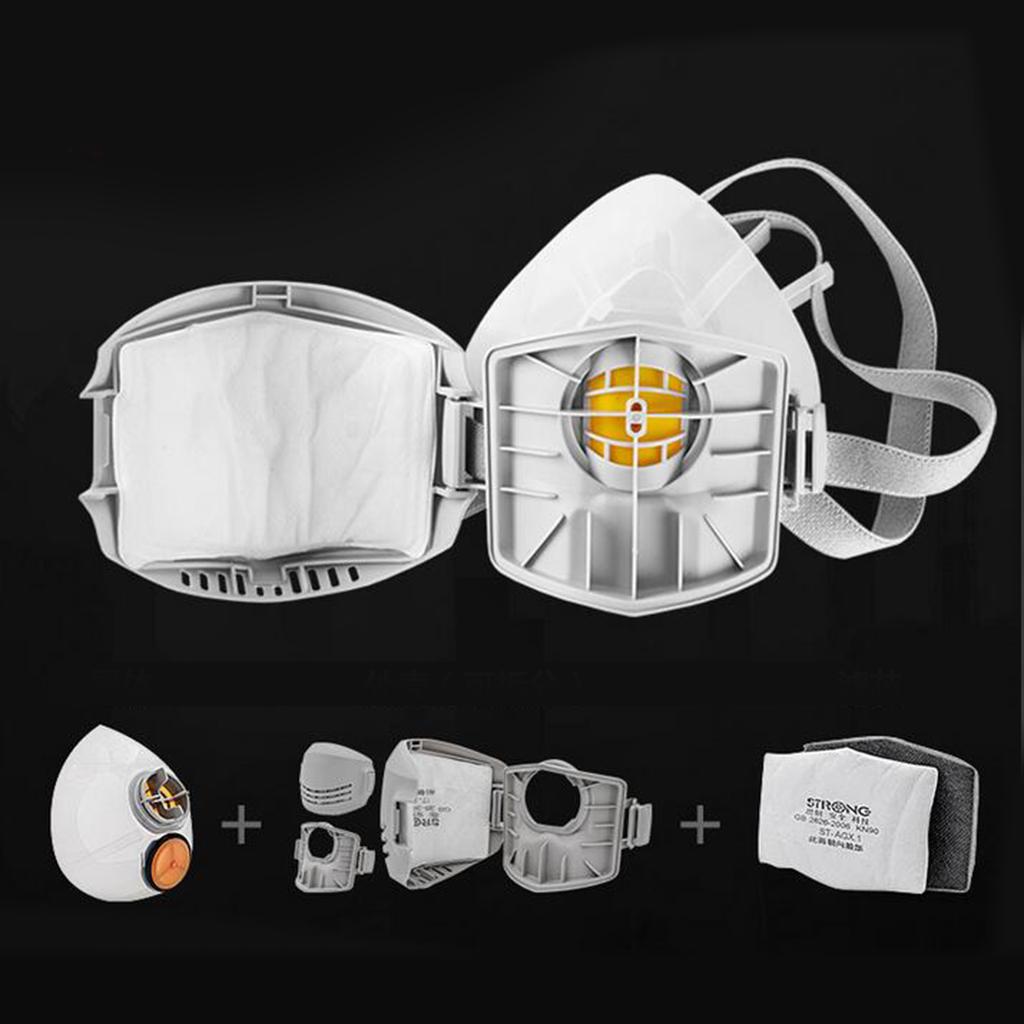 Durable Protection Filter Mask Facepiece Comfortable Silica Gel Head-mounted
