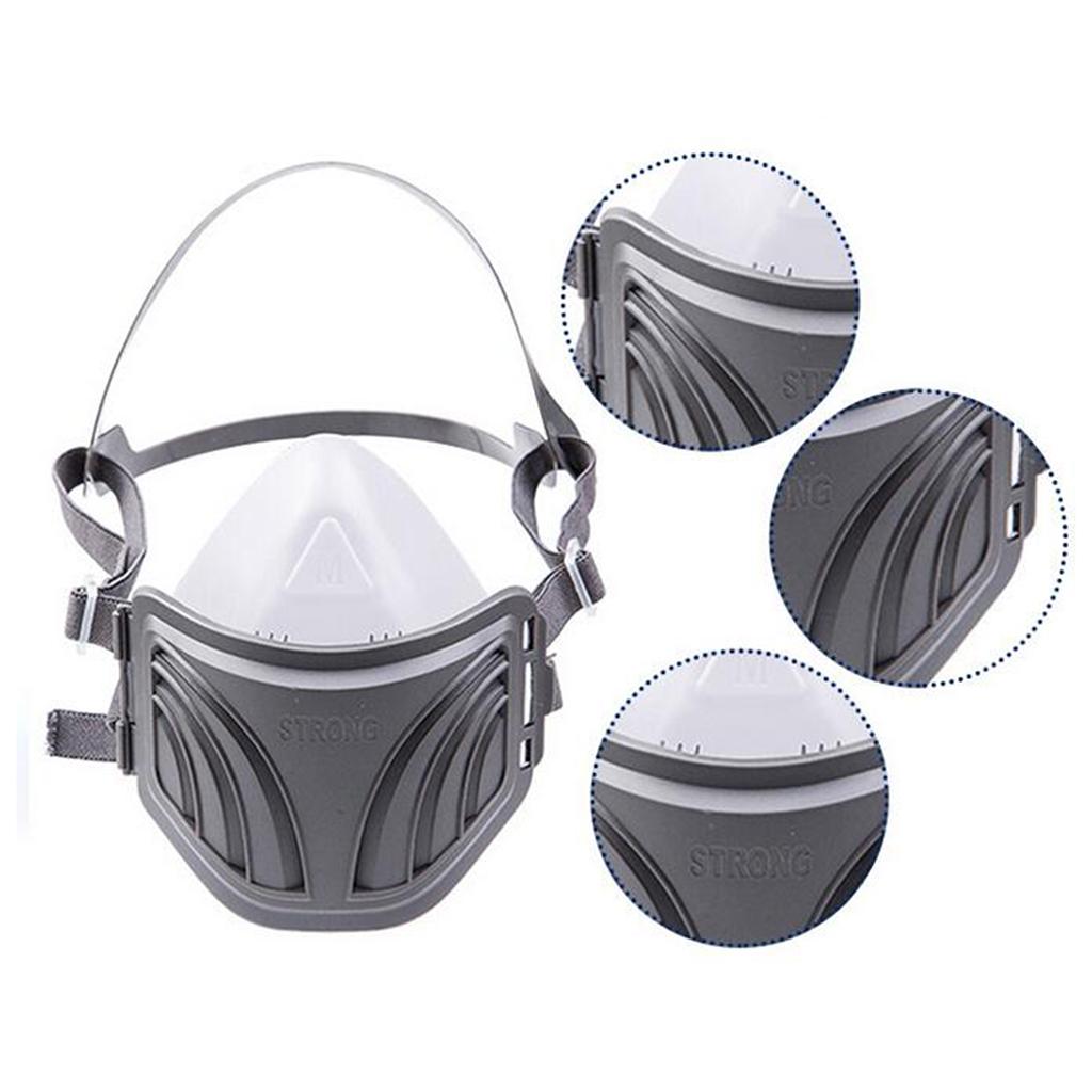 Durable Protection Filter Mask Facepiece Comfortable Silica Gel Head-mounted