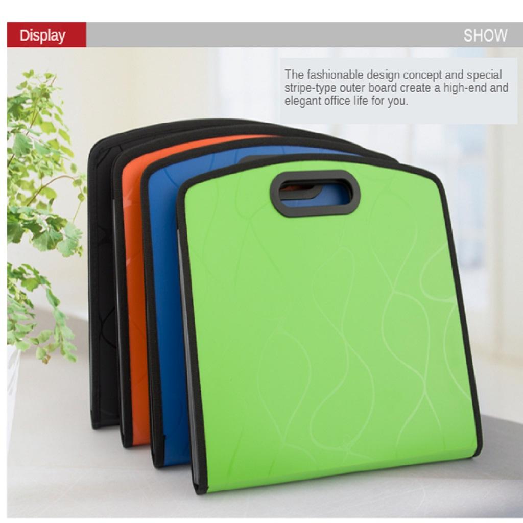 Portable Organ Bag Office Business Large-capacity Multi-layer Folder Blue