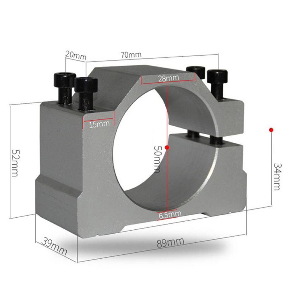 Spindle Motor Mount Aluminum Alloy CNC Router Bracket Neck Holder 50MM