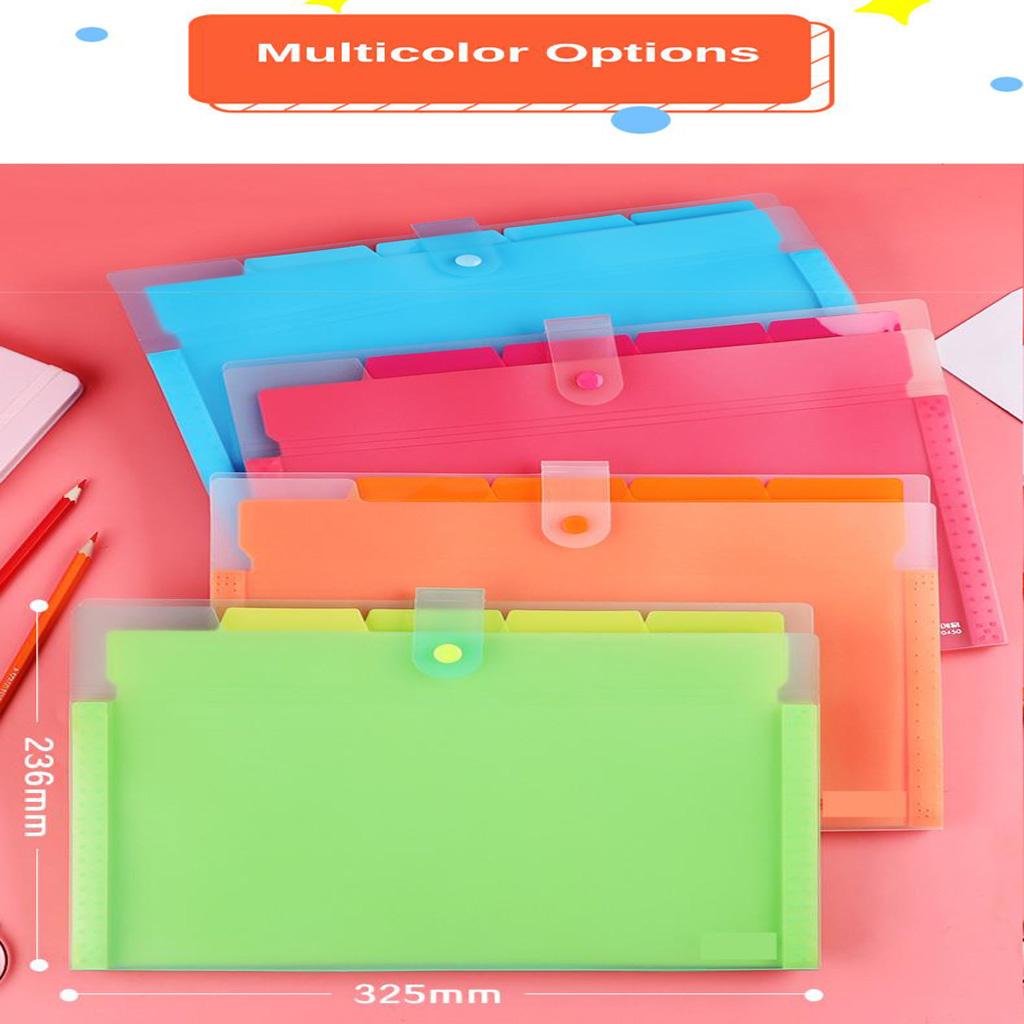 Expanding File Folder Accordion Document Filing Organizer Bag Blue