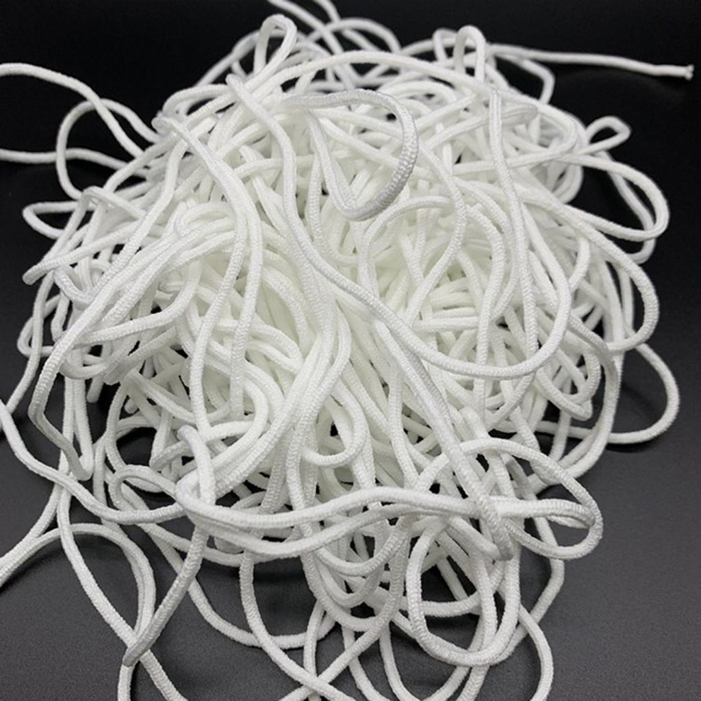 3mm Round Elastic Band Rope Polyamide String Earloop for Sewing Materials