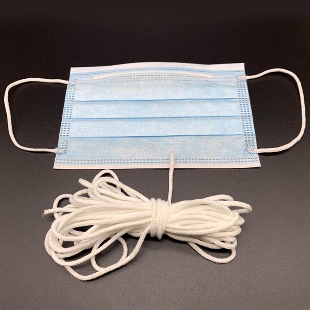 3mm Round Elastic Band Rope Polyamide String Earloop for Sewing Materials