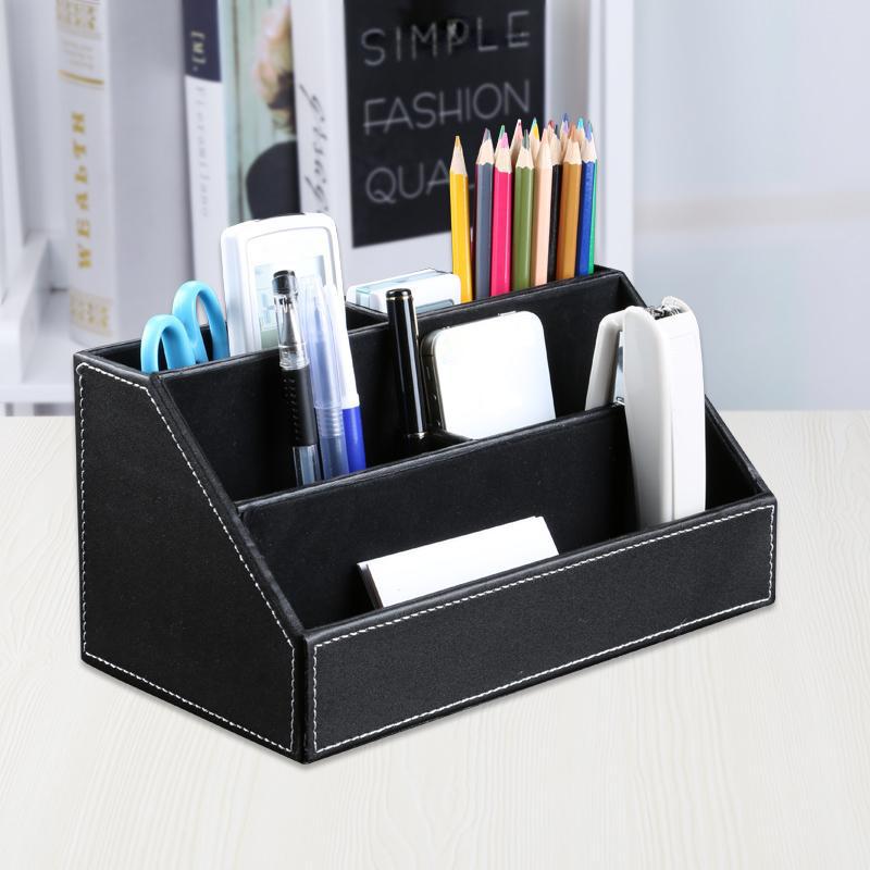 Desk Organizer Pen Holder Rack Office Supplies Stationery Pen Holder Black
