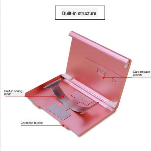 Business Card Holder Case Metal Pocket Card Holder Name Card Blue