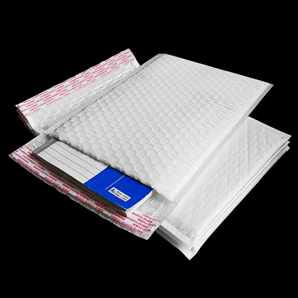 30 Pieces Paper Bubble Bags Padded Mailing Shipping Film Bag Self Seal 15x21cm