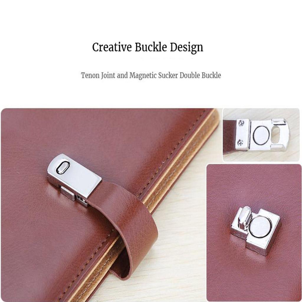 Leather Card Holder Large Capacity 120 Name Cards Ticket Storage Brown
