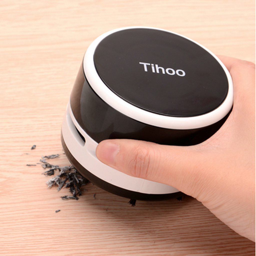 1Pc Smart Home Desk Electric Vacuum Dust Cleaner Study Stationery Auto Black