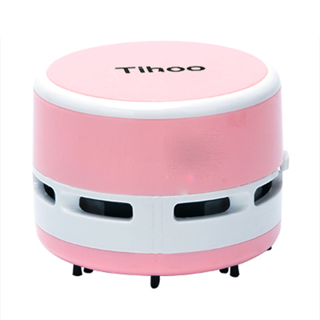 1Pc Smart Home Desk Electric Vacuum Dust Cleaner Study Stationery Auto Pink