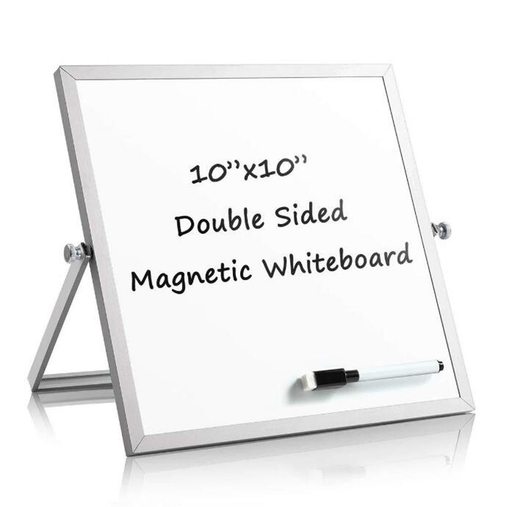 Dry Erase White board Desktop Mini Easel Reversible For Office Home 15x20cm