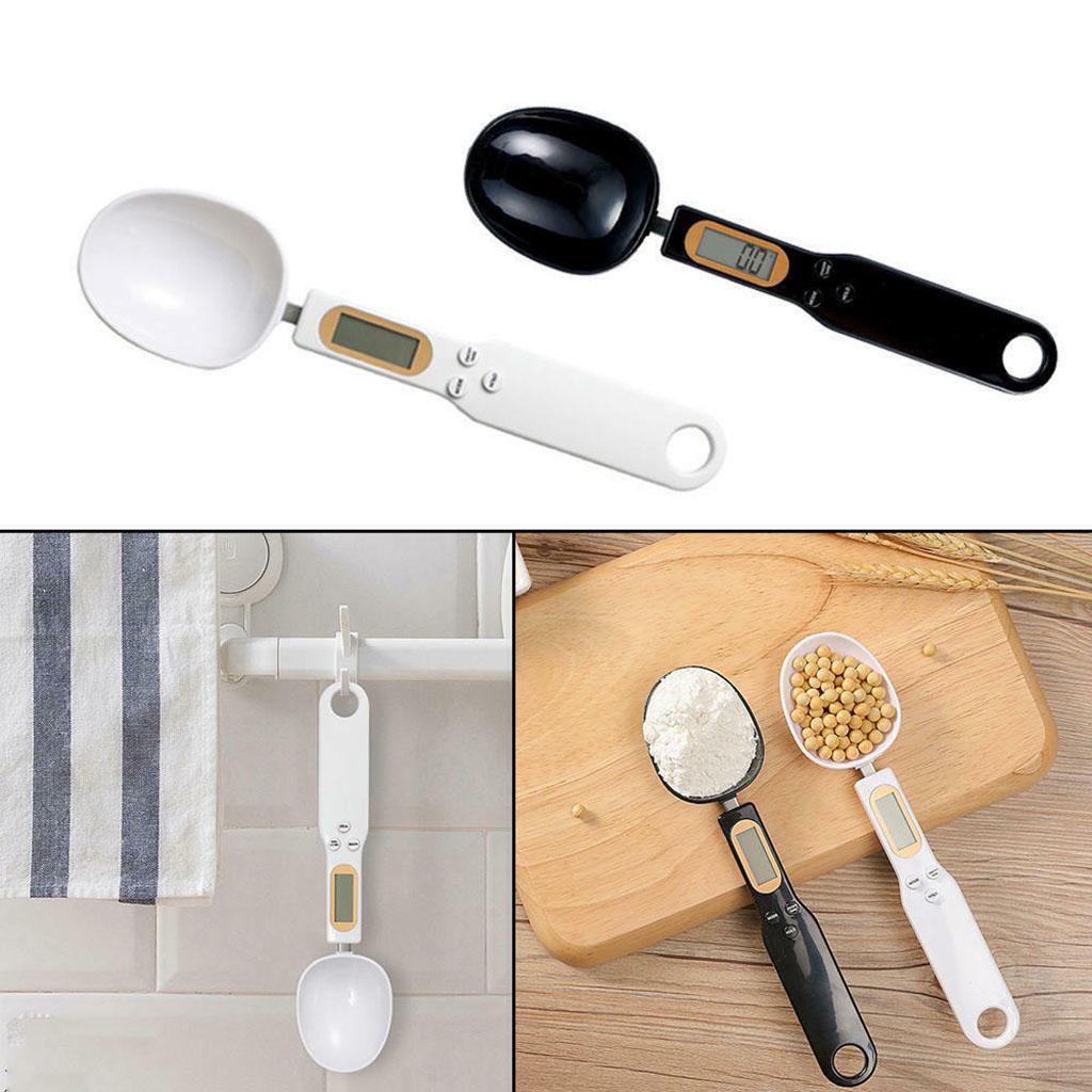 Electronic Digital Scale Spoon LCD Display Portable Kitchen Detachable White