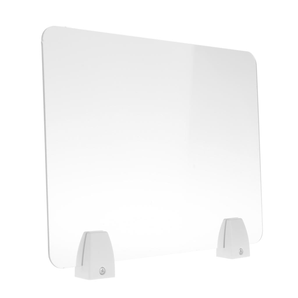 Sneeze Guard Distancing Barrier Desk Shield Lightweight Protector Transparent 30x40cm
