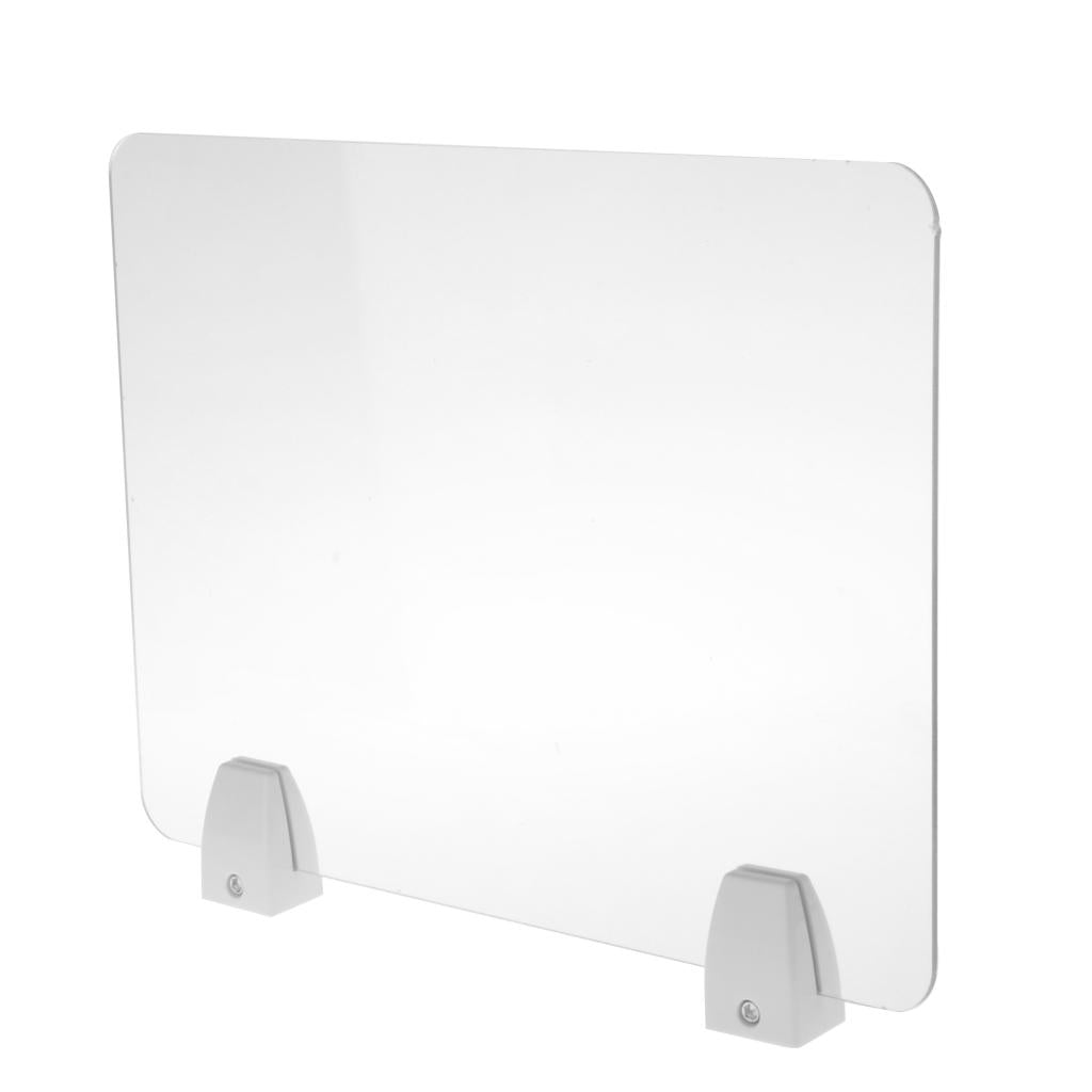 Sneeze Guard Distancing Barrier Desk Shield Lightweight Protector Transparent 30x40cm