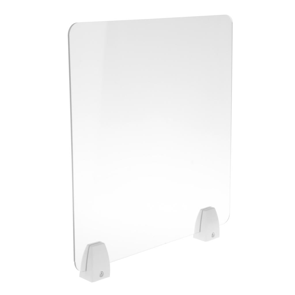 Sneeze Guard Distancing Barrier Desk Shield Lightweight Protector Transparent 40x40cm