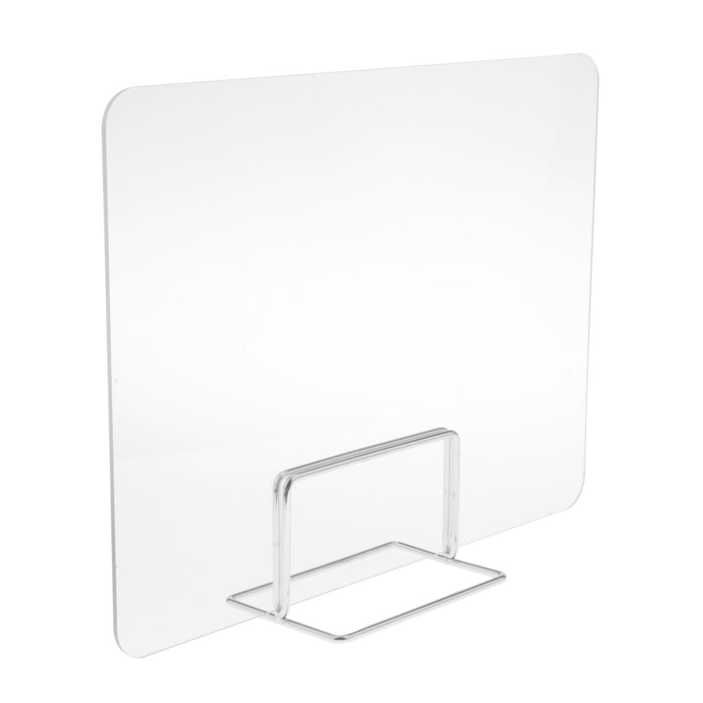 Sneeze Guard Distancing Barrier Desk Shield Portable Lightweight Protect Transparent 30x40cm