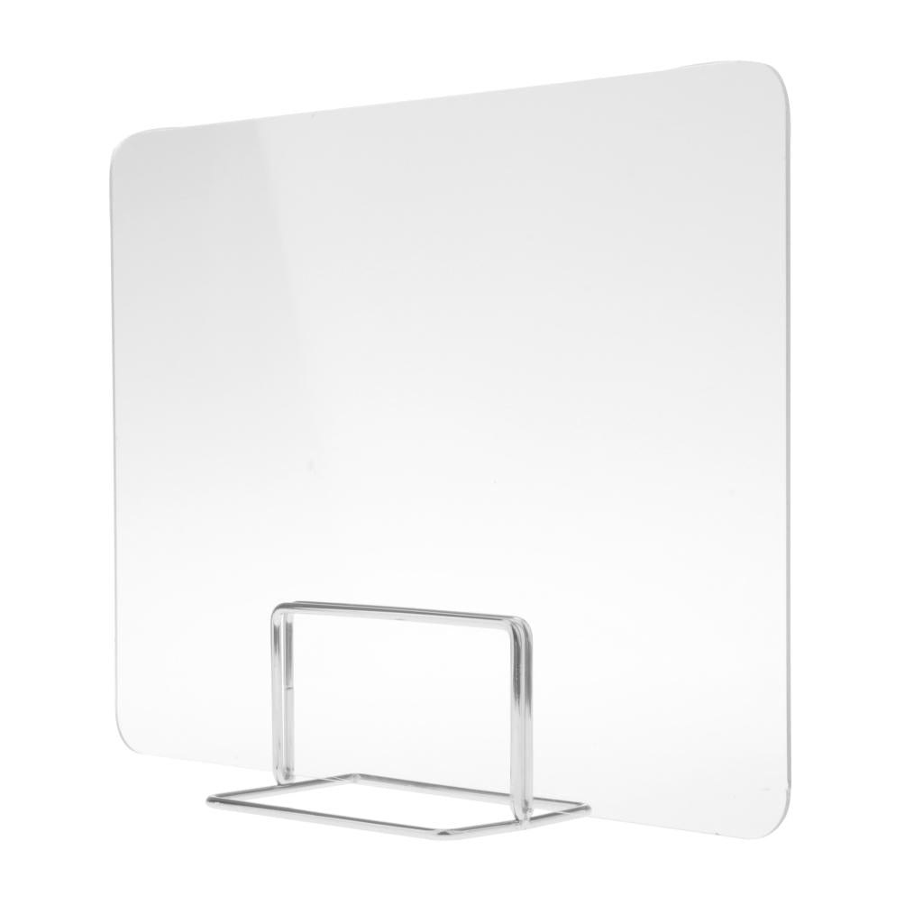 Sneeze Guard Distancing Barrier Desk Shield Portable Lightweight Protect Transparent 30x40cm