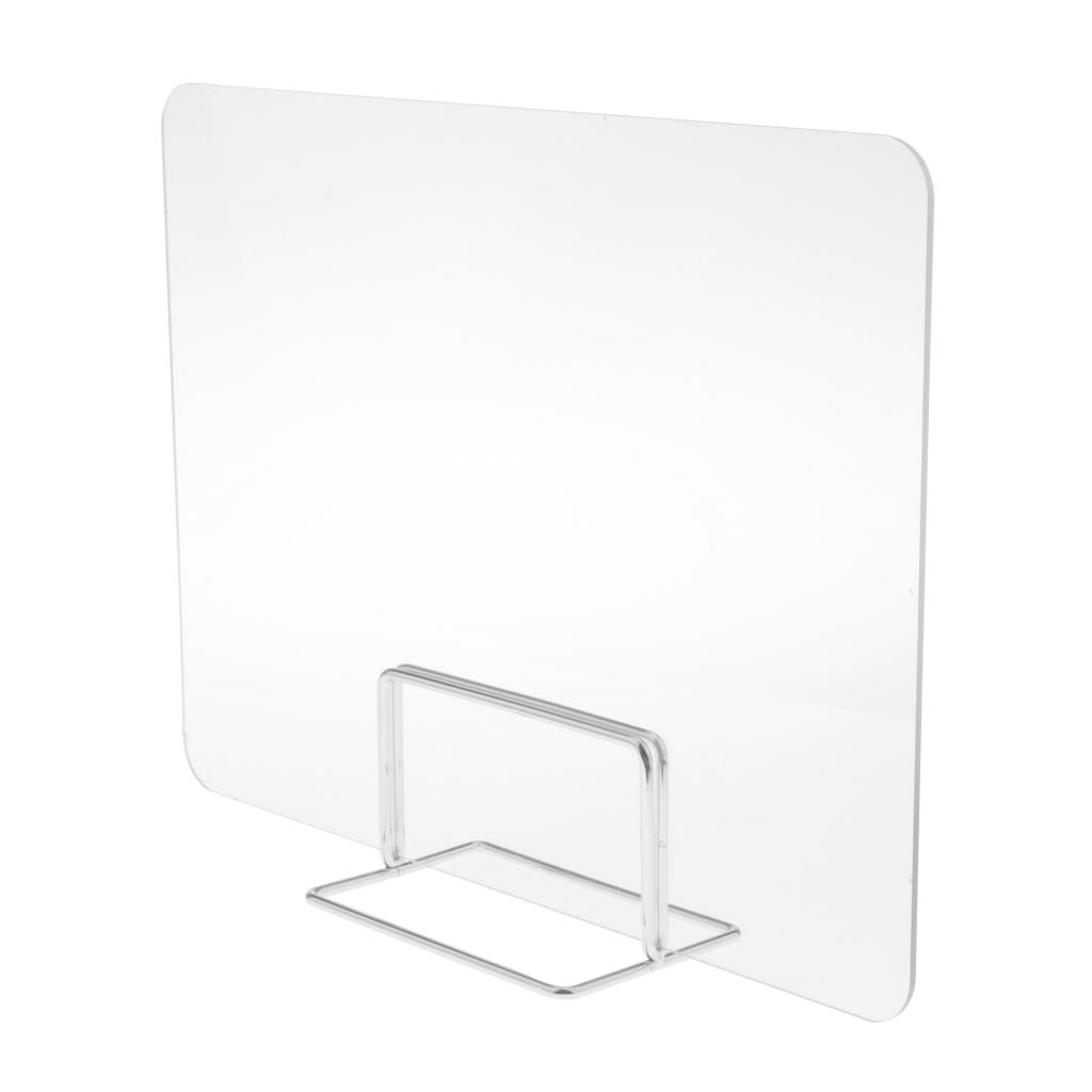 Sneeze Guard Distancing Barrier Desk Shield Portable Lightweight Protect Transparent 30x40cm