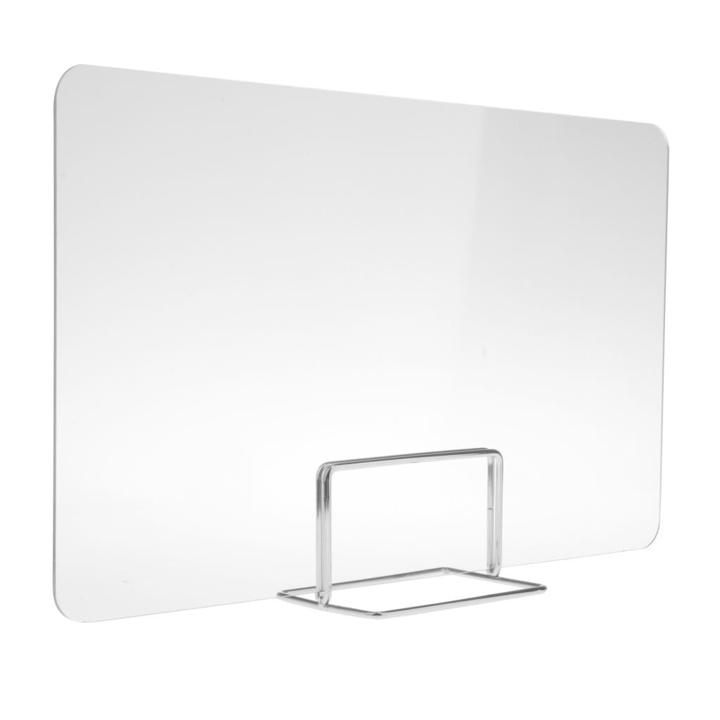 Sneeze Guard Distancing Barrier Desk Shield Portable Lightweight Protect Transparent 30x50cm