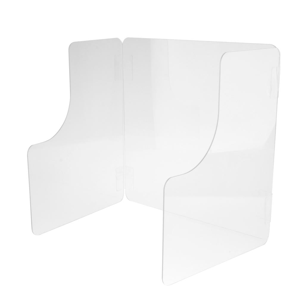 Sneeze Guard Protection Shield Cashier Checkout Counter Desk Stand Transparent 40x30x40cm