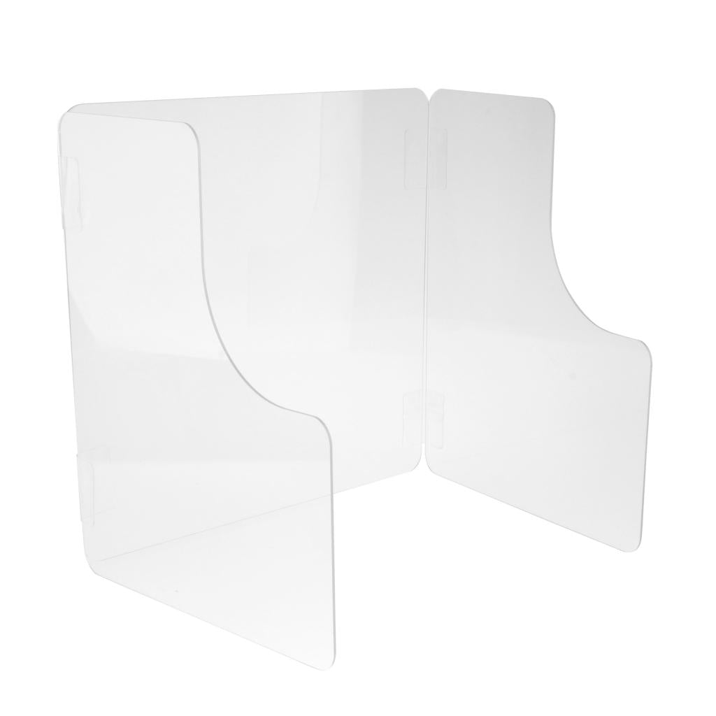 Sneeze Guard Protection Shield Cashier Checkout Counter Desk Stand Transparent 40x30x40cm