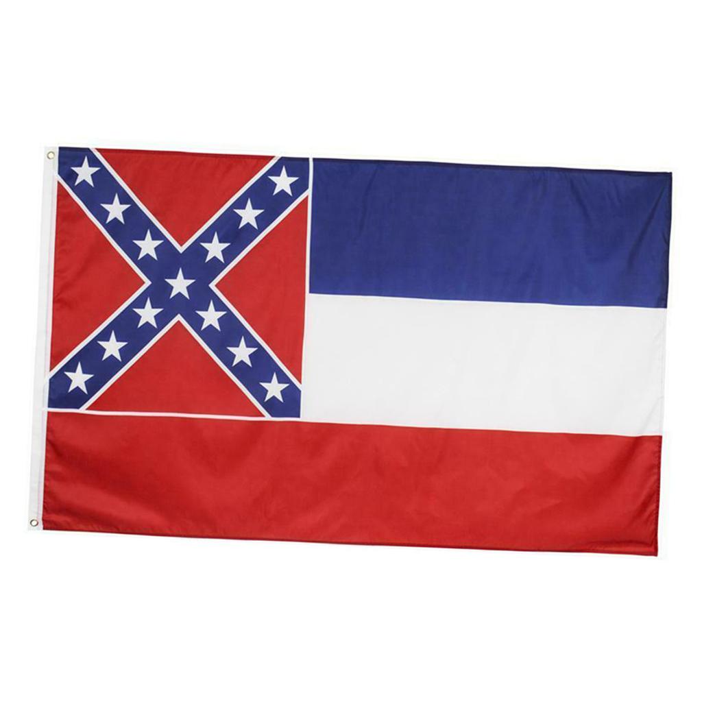 3x5ft Mississippi State Flag Parties Festival Choirs Decor Garden Display