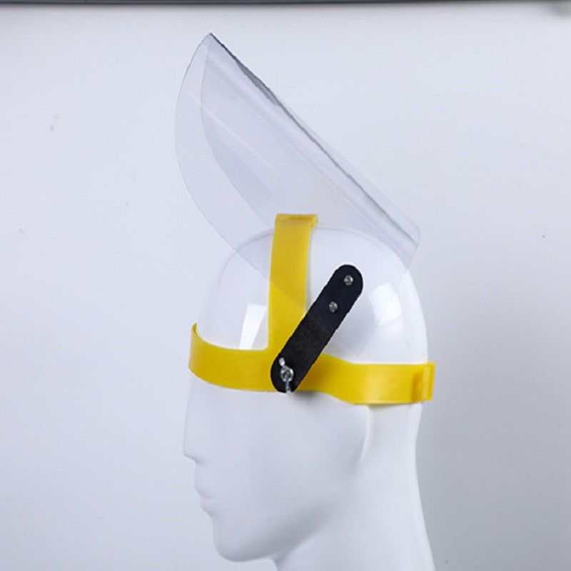 Pro Reusable Face Guard Cover Anti-Fog Anti-smoke Raisable Wide Visor White