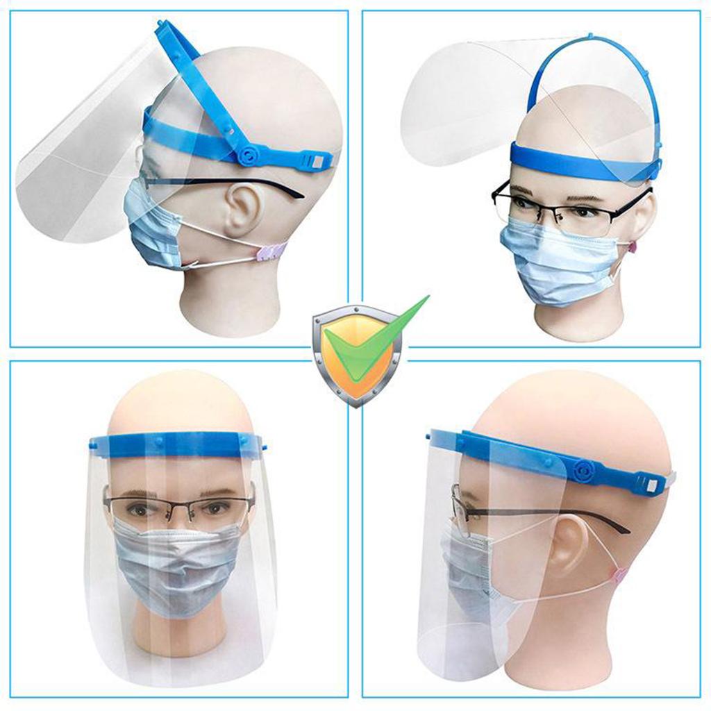 Full Face Protect Shield Clear Protective Film Elastic Band Black Elastic