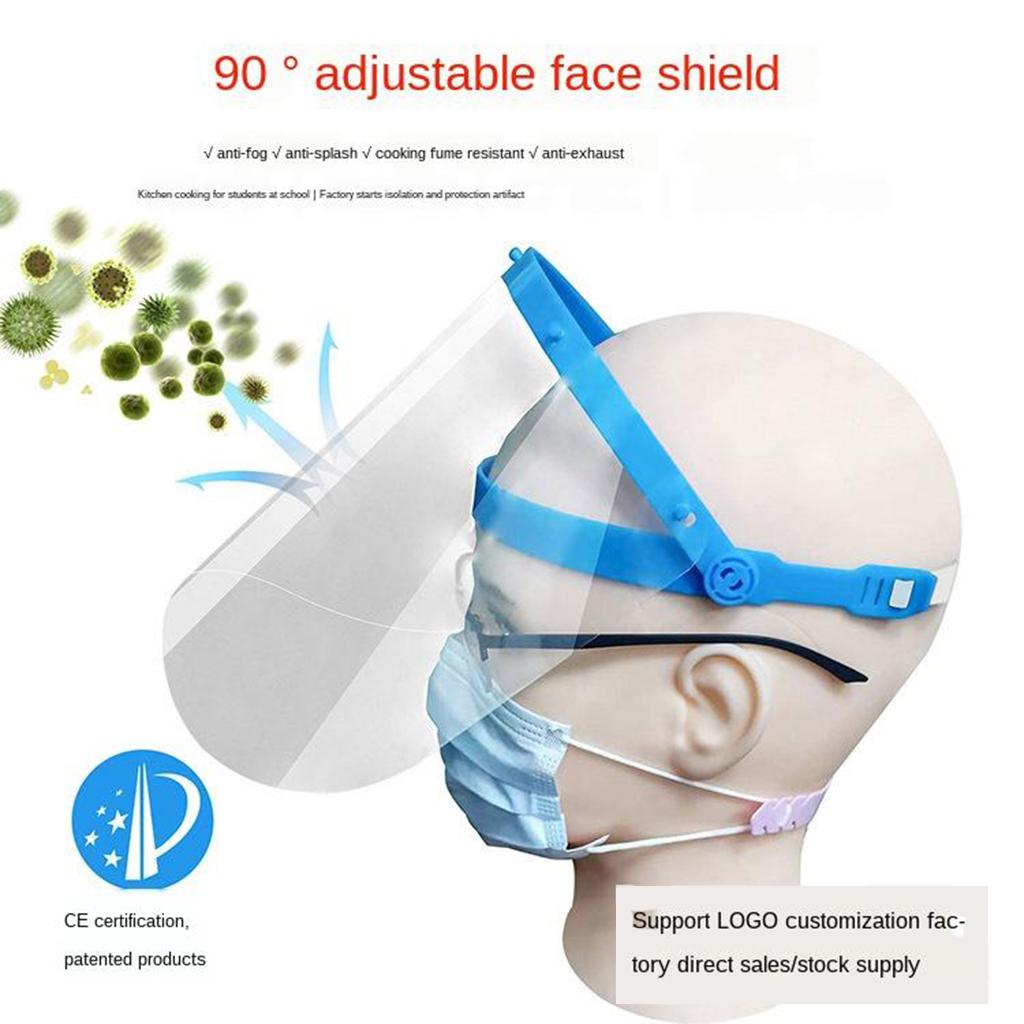 Full Face Protect Shield Clear Protective Film Elastic Band White Elastic