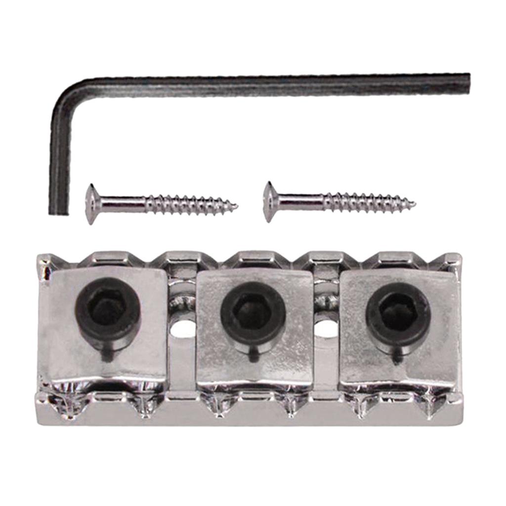 Guitar Locking Nut 42mm String Lock for 6 String Electric Guitar Chrome