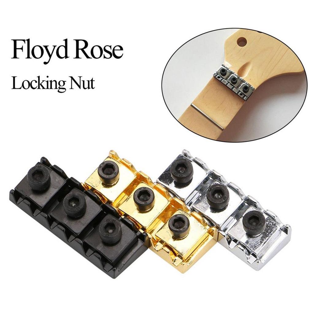 Guitar Locking Nut 42mm String Lock for 6 String Electric Guitar Chrome