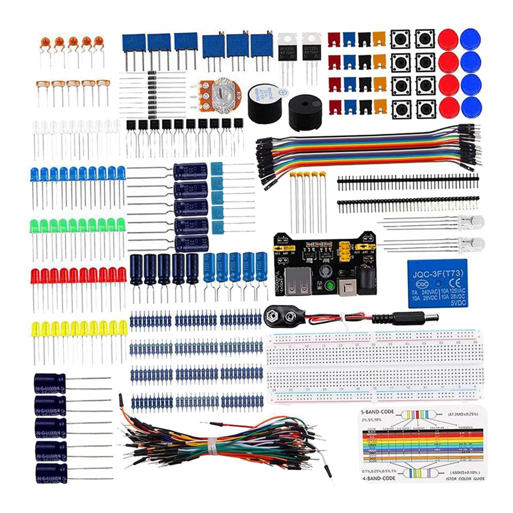 Electronics Component &Power Supply Module,Jumper Wire,830 Breadboard