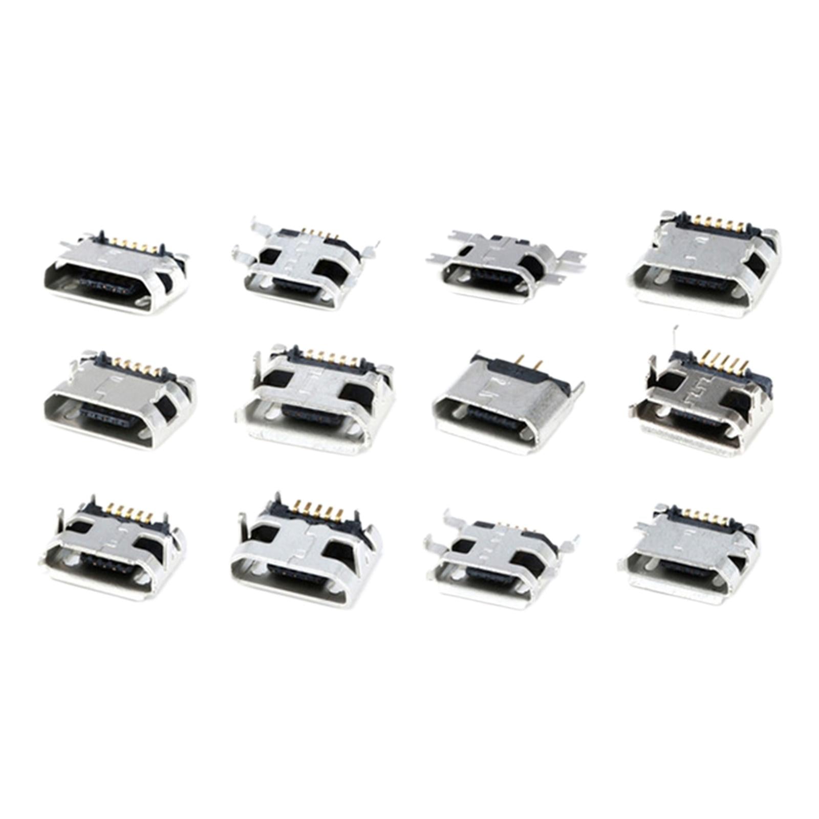 Micro USB 5Pin Female Socket Connector Port 12 models each 1pc