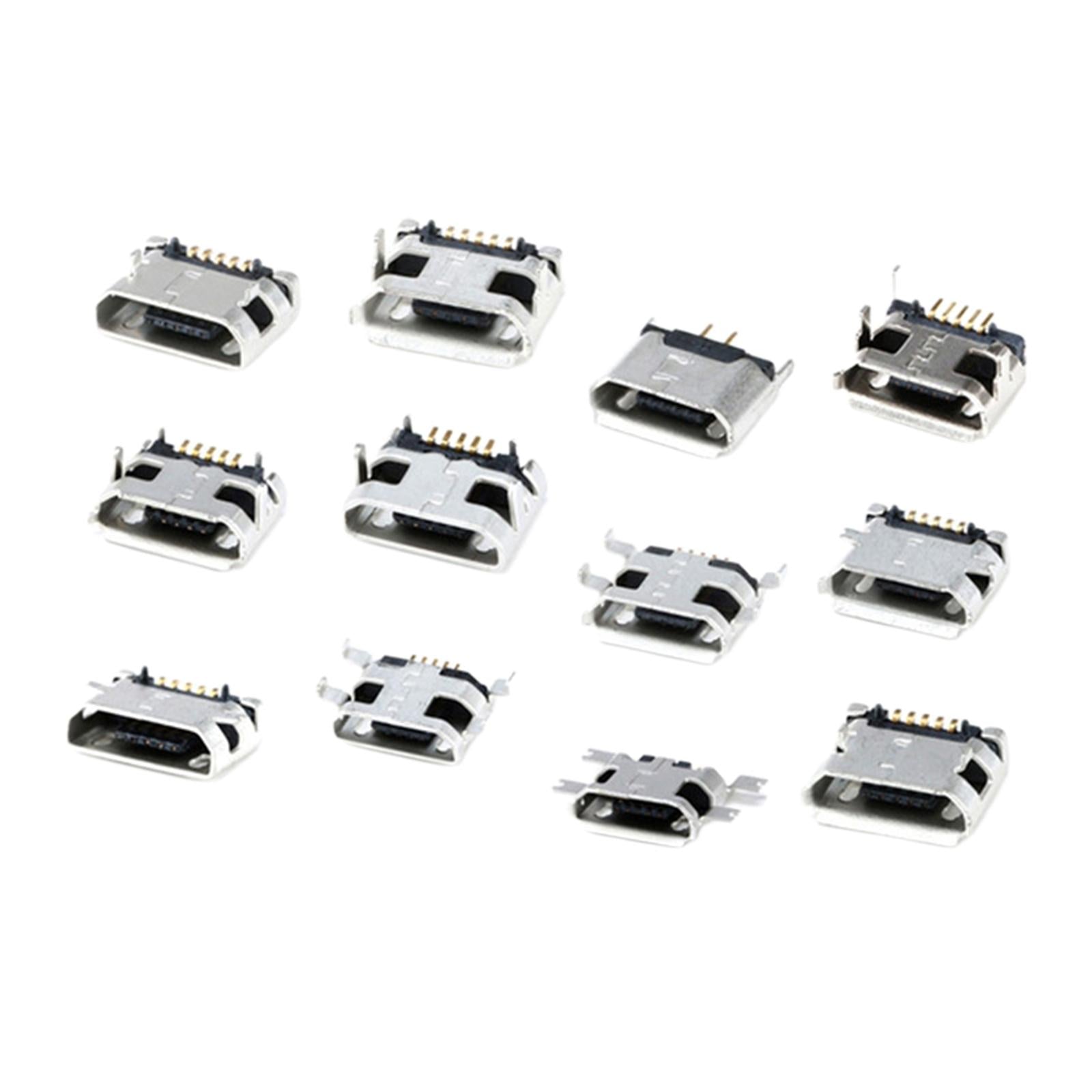 Micro USB 5Pin Female Socket Connector Port 12 models each 1pc