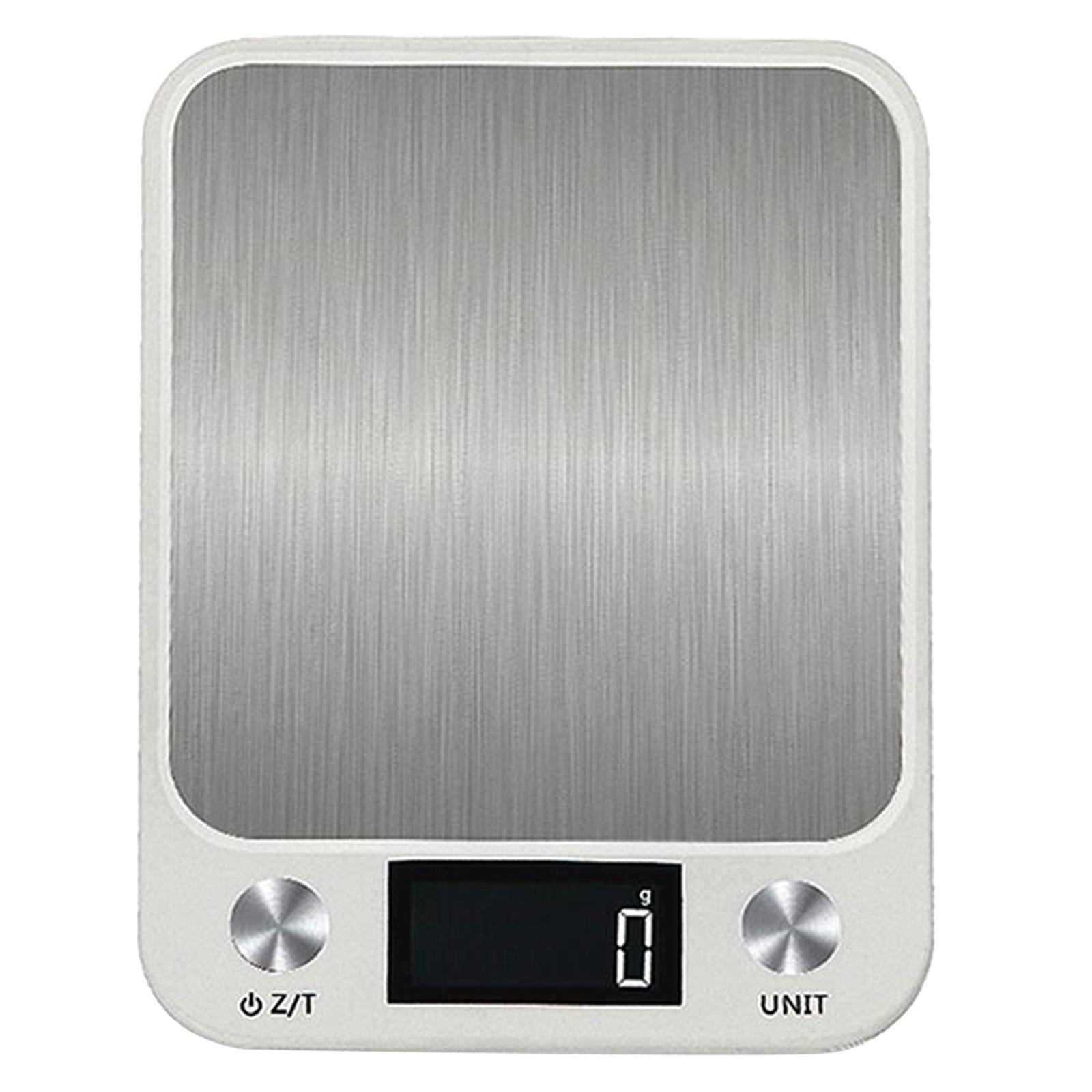 Electronic Digital LCD Weighing Scales Food Kitchen Scale USB White 5kg