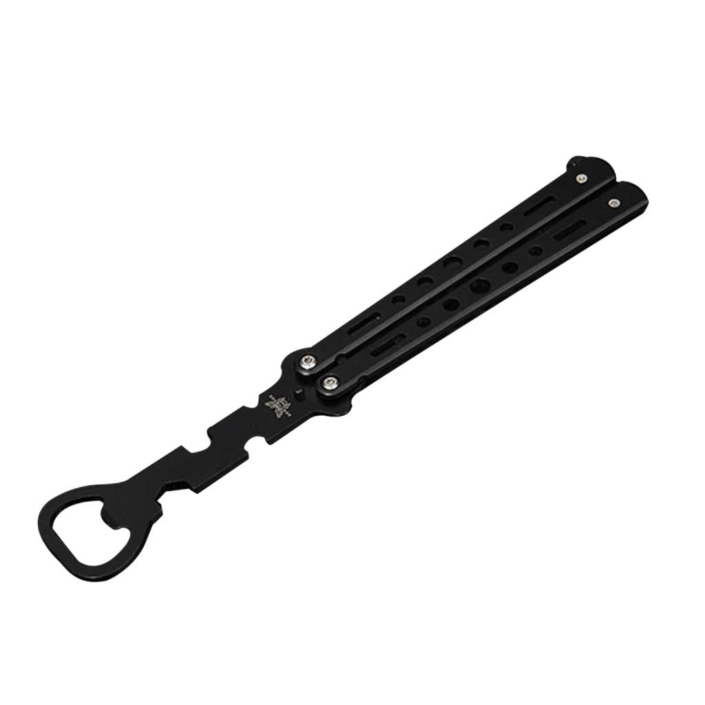 Butterfly Knife Multitool Butterfly Bottle Opener Bartender Supplies Black