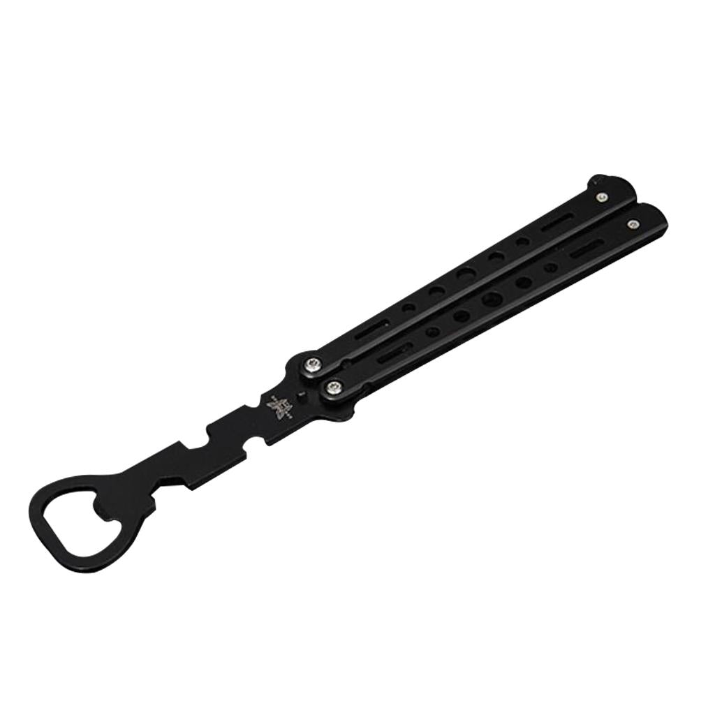 Butterfly Knife Multitool Butterfly Bottle Opener Bartender Supplies Black