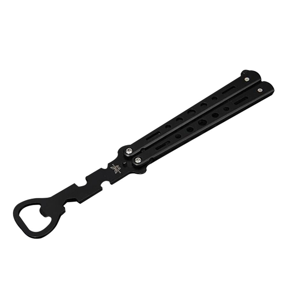 Butterfly Knife Multitool Butterfly Bottle Opener Bartender Supplies Black