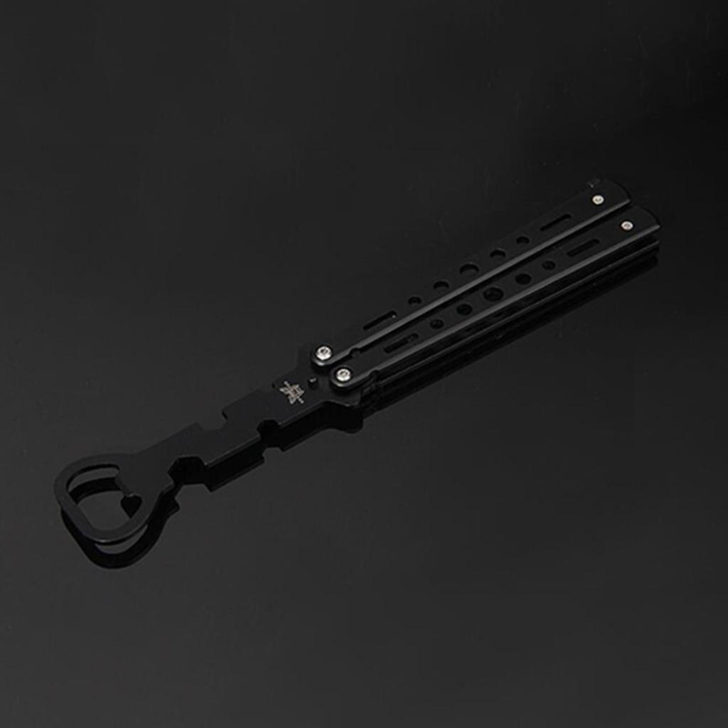 Butterfly Knife Multitool Butterfly Bottle Opener Bartender Supplies Black