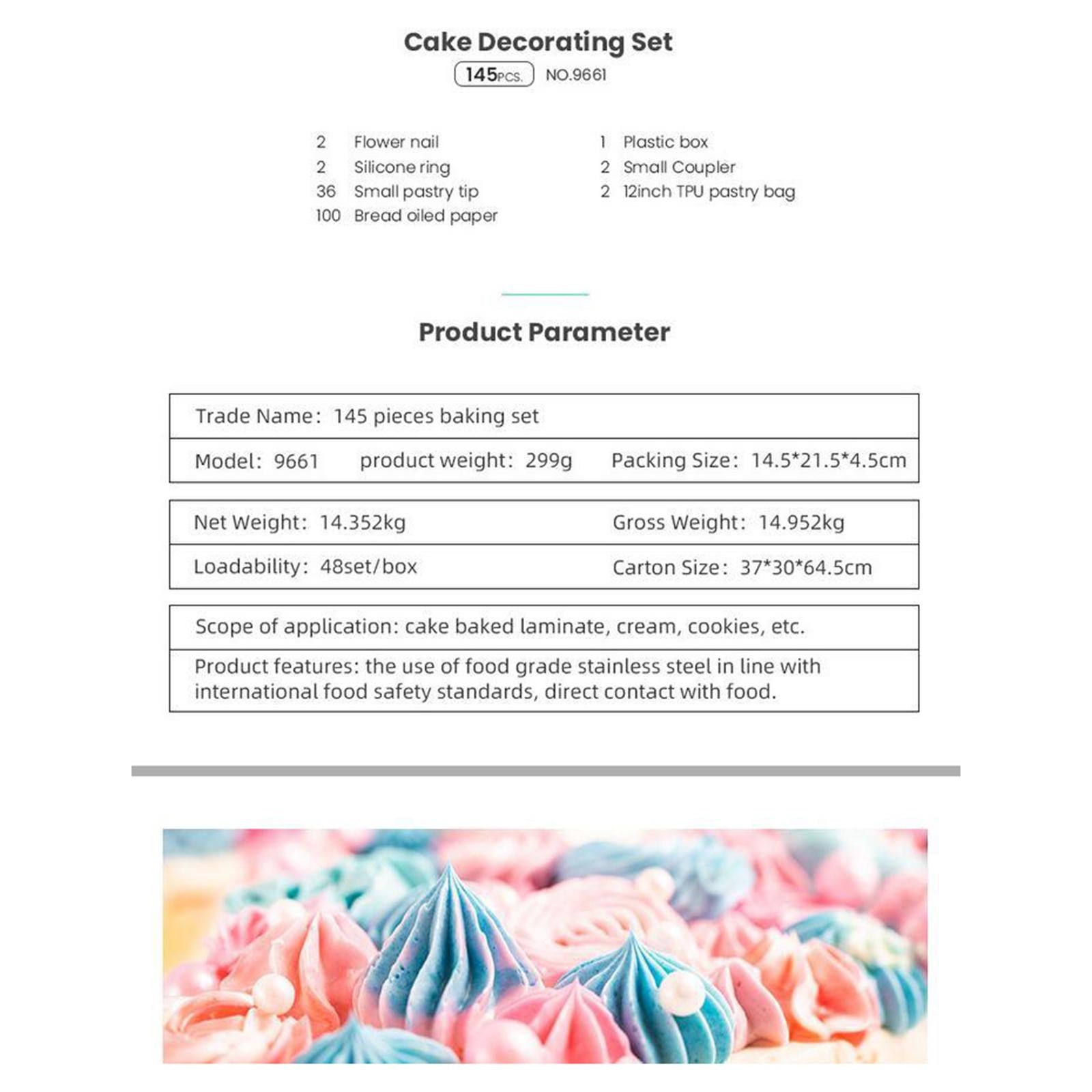 Cake Nozzles Baking Supplies Tips Cake Decorating Tool 145 Pieces Style 4