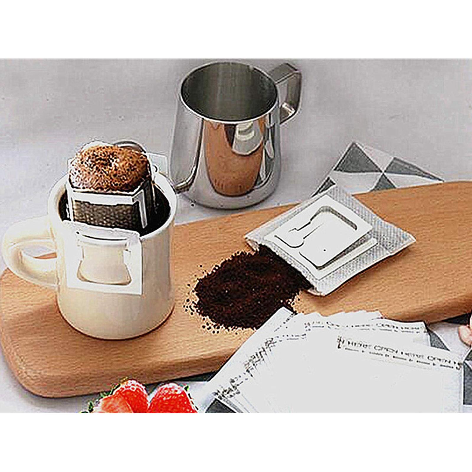 Portable Coffee Filter Paper Bag Single Disposable for Camping Office Bar