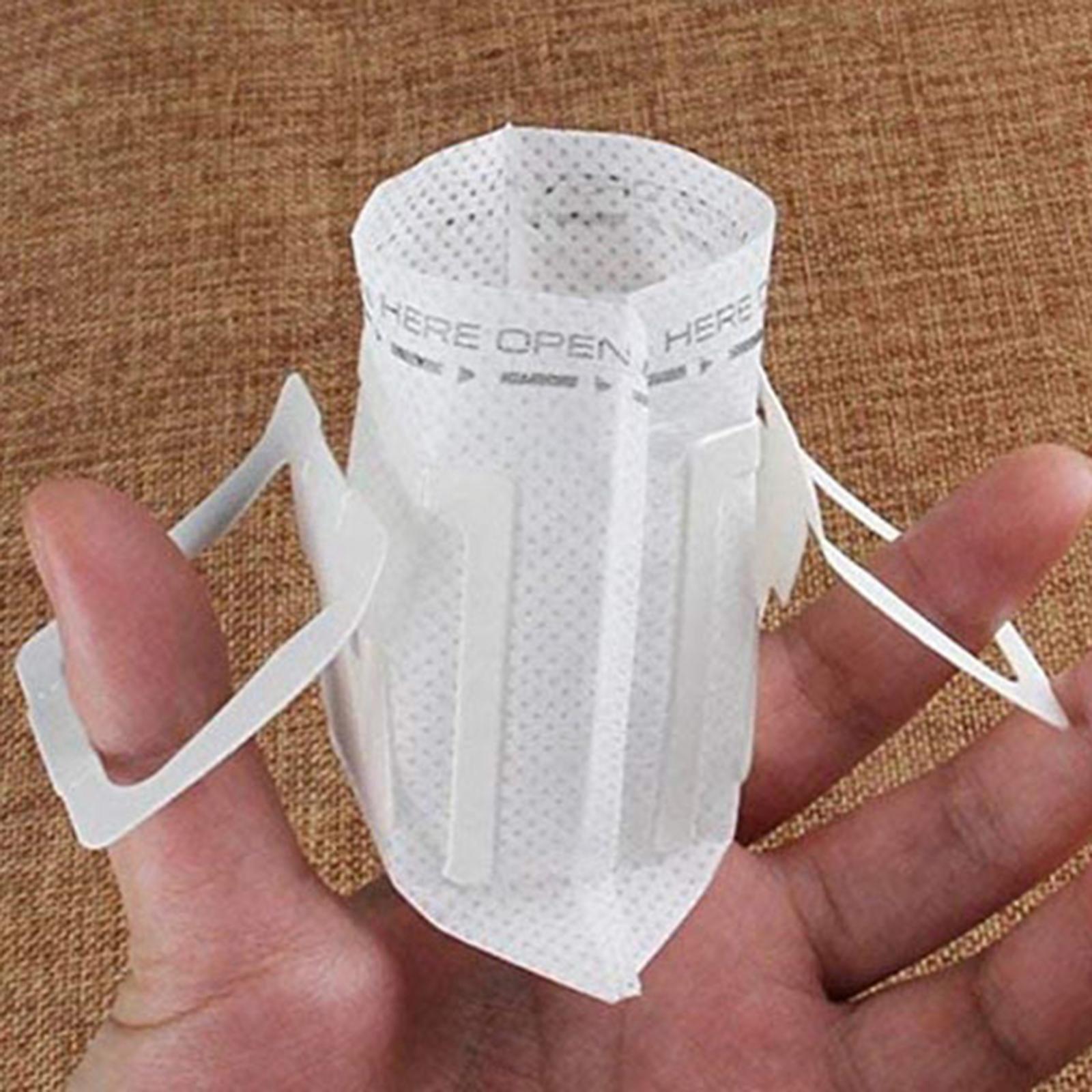 Portable Coffee Filter Paper Bag Single Disposable for Camping Office Bar
