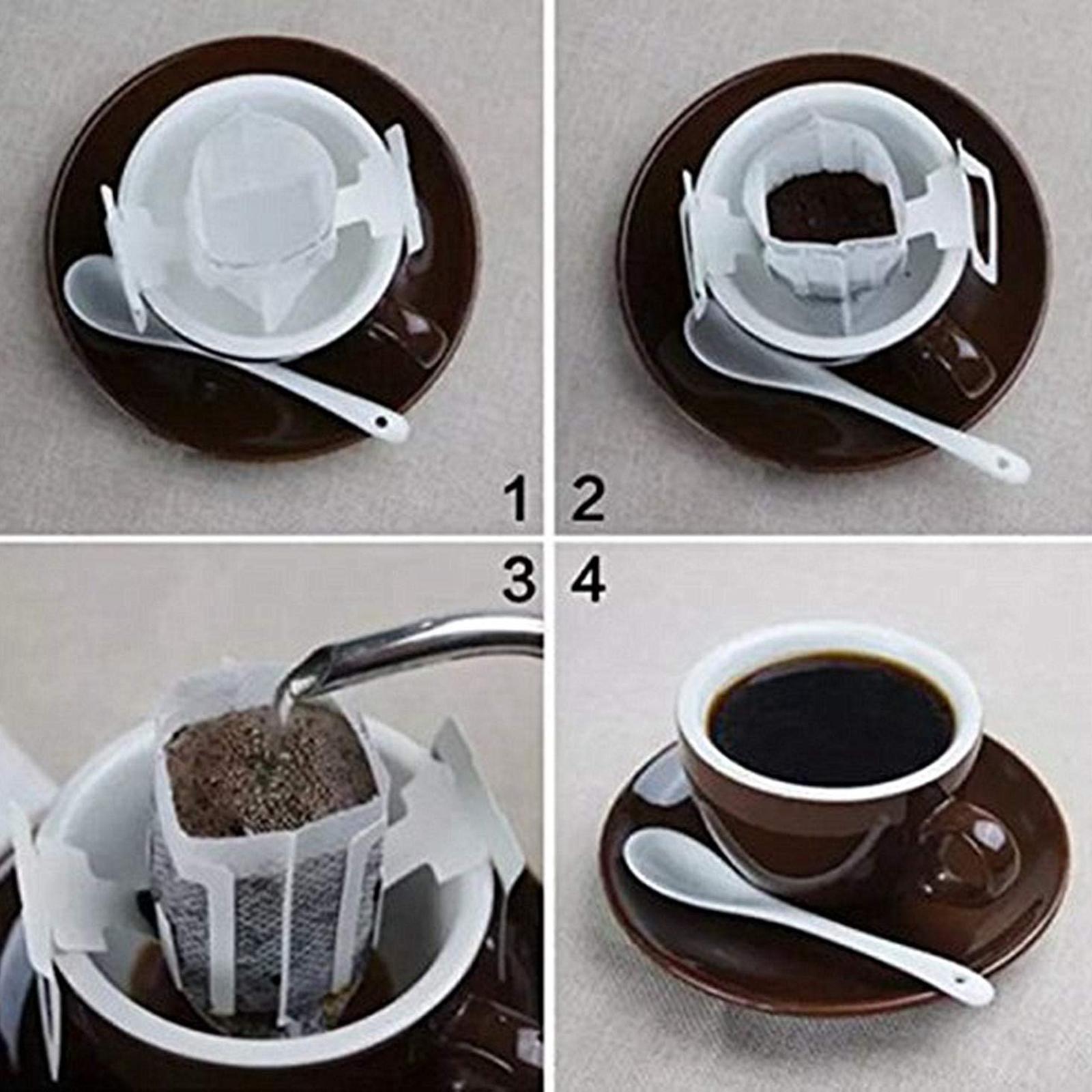 Portable Coffee Filter Paper Bag Single Disposable for Camping Office Bar