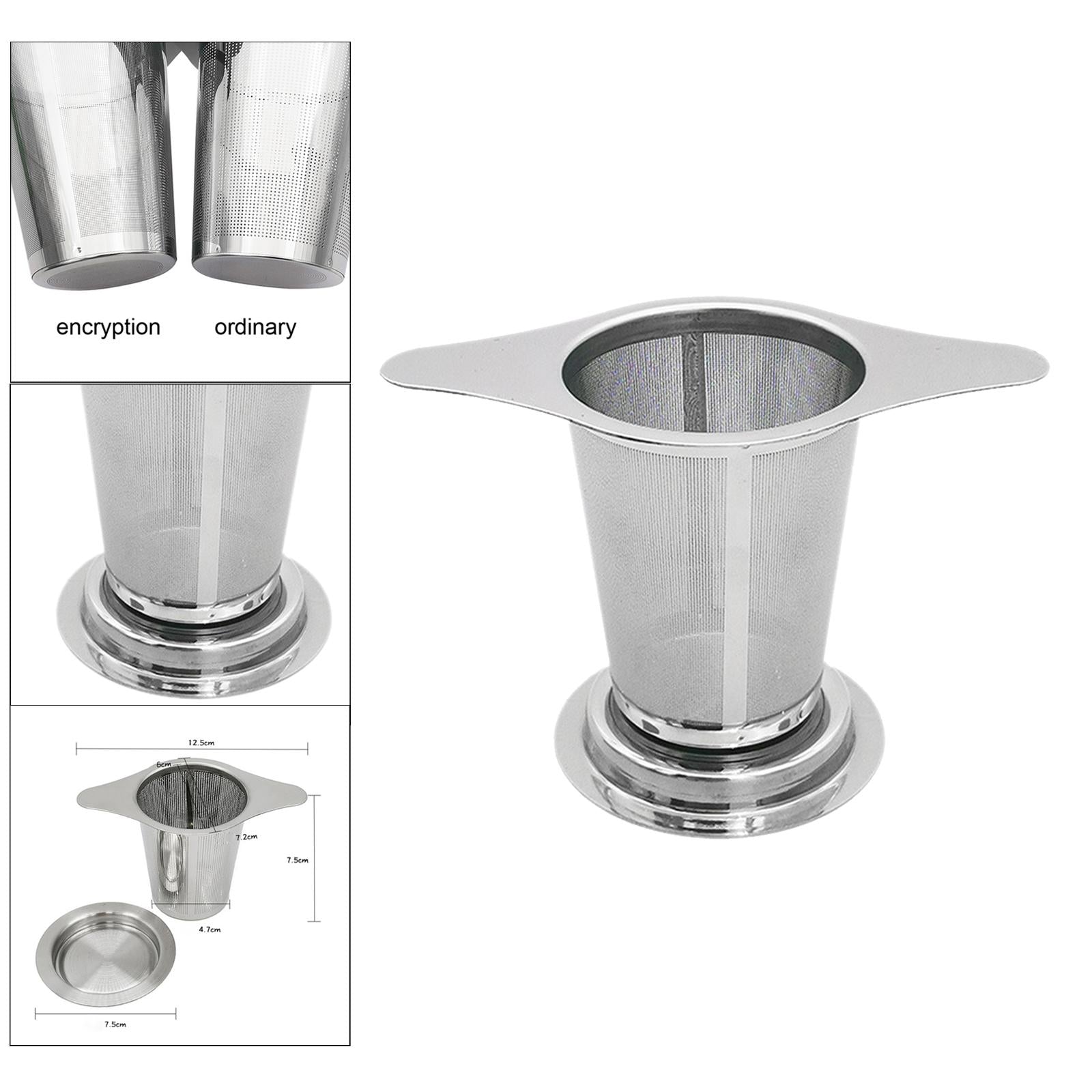 Double Handle Tea Infuser Fine Mesh Filters Tea Strainer Steeper Extra Fine