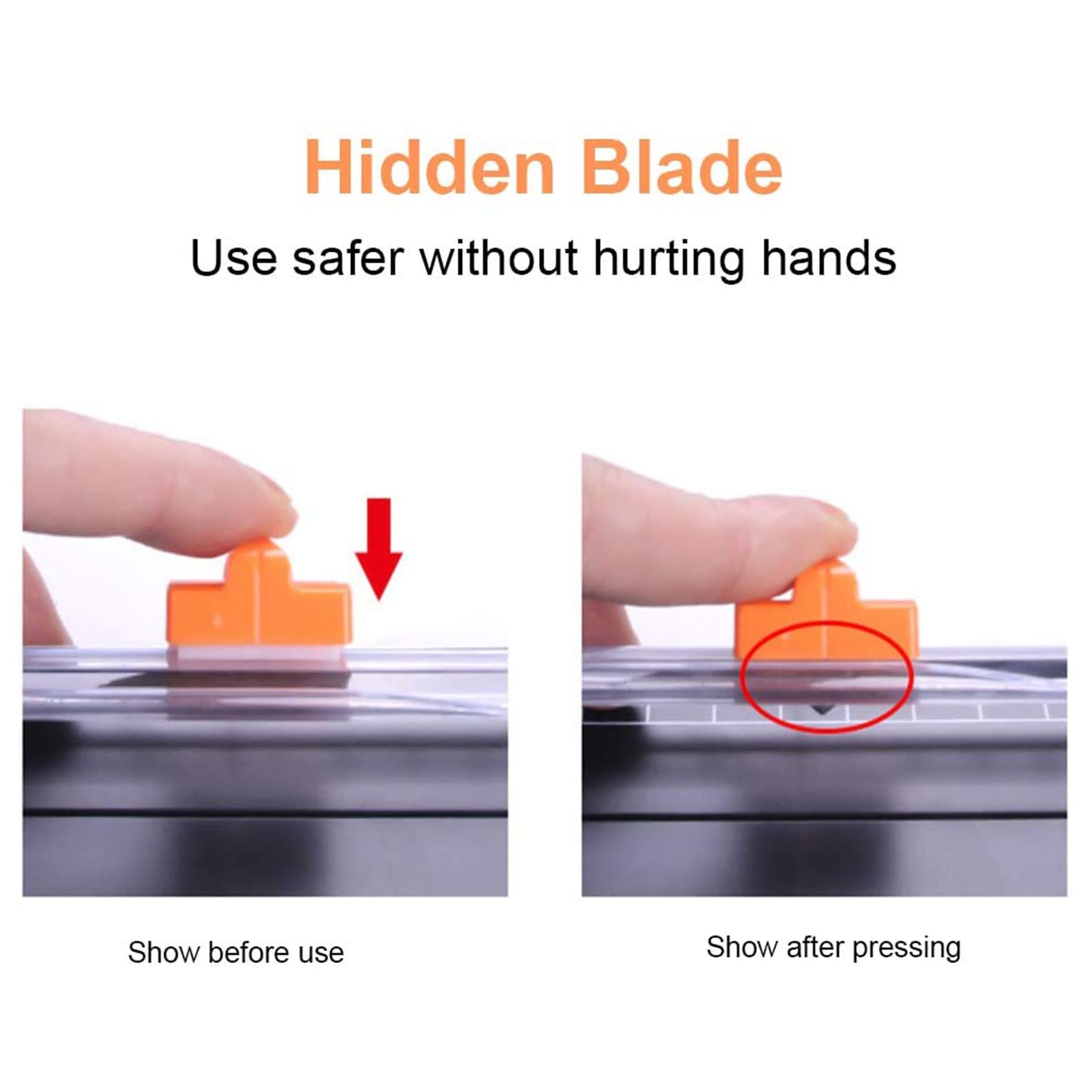 A4 Paper Trimmer with Side Ruler with Security Blade Tool for Cut Black