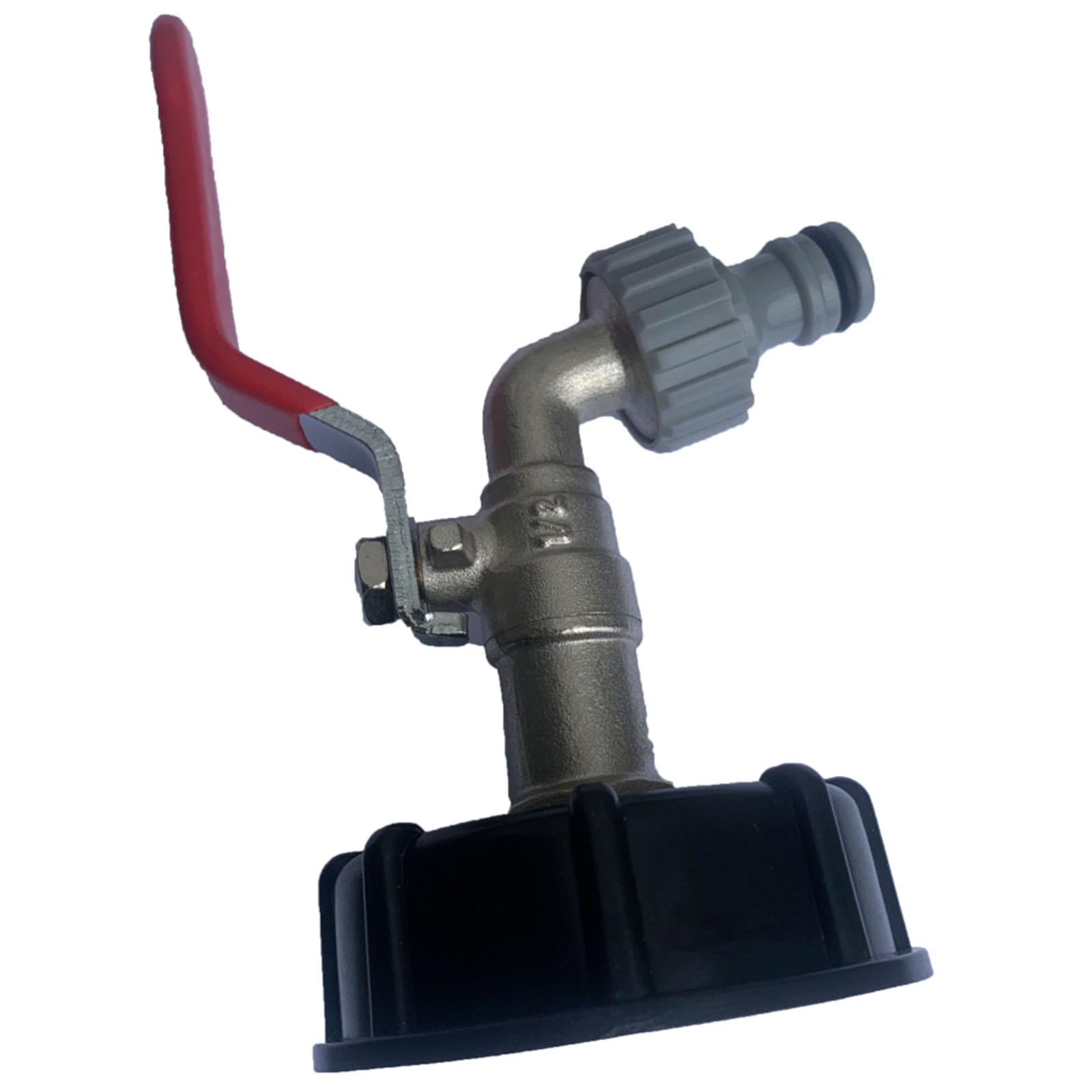 IBC Tank Adapter S60X6 1/2" Garden Hose Valve Faucet with Plastic Outlet
