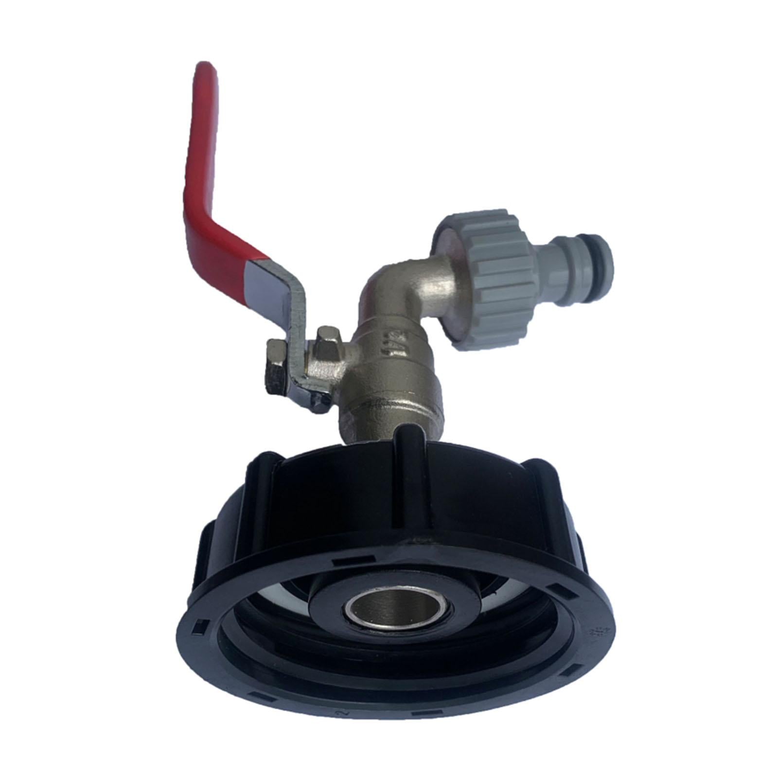 IBC Tank Adapter S60X6 1/2" Garden Hose Valve Faucet with Plastic Outlet
