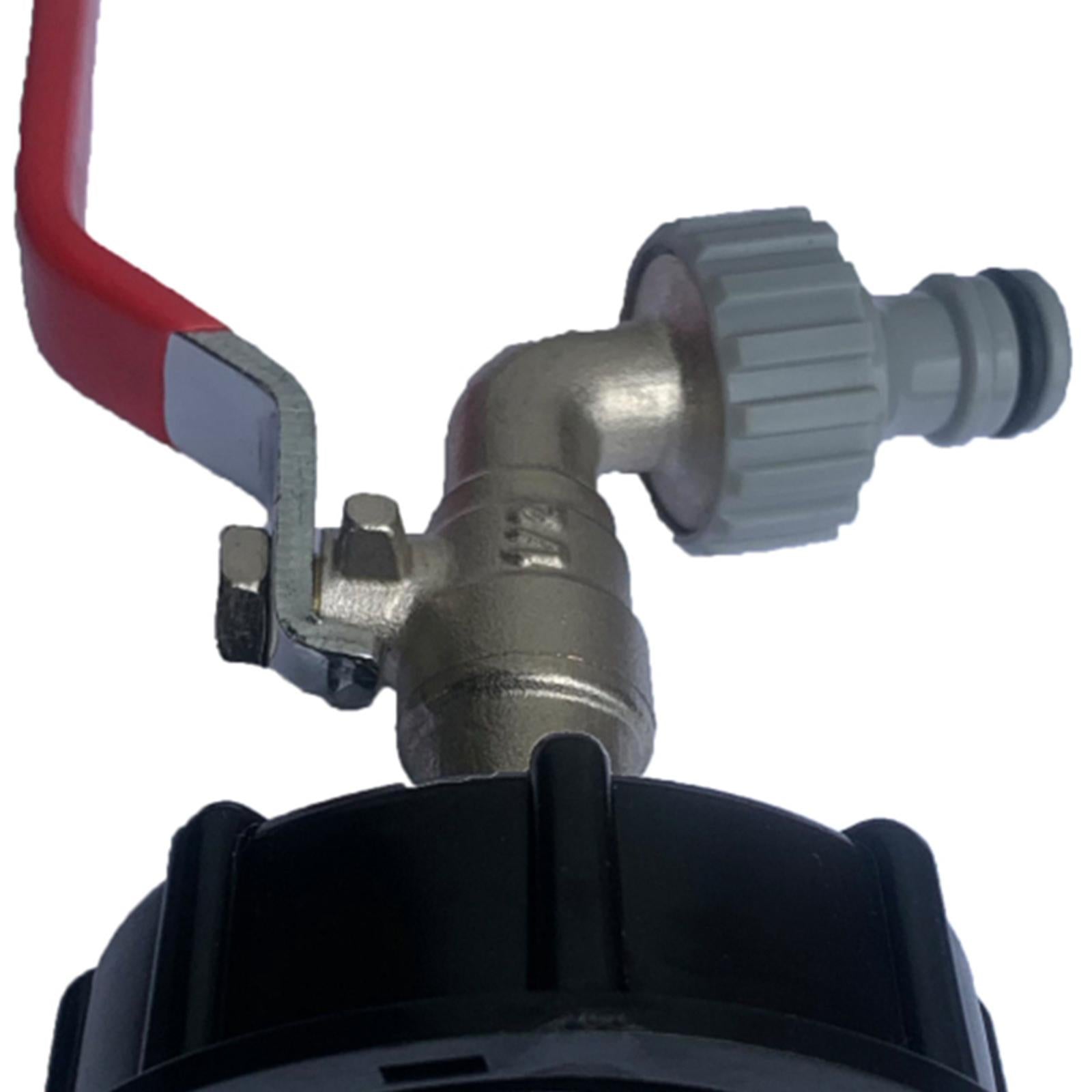 IBC Tank Adapter S60X6 1/2" Garden Hose Valve Faucet with Plastic Outlet