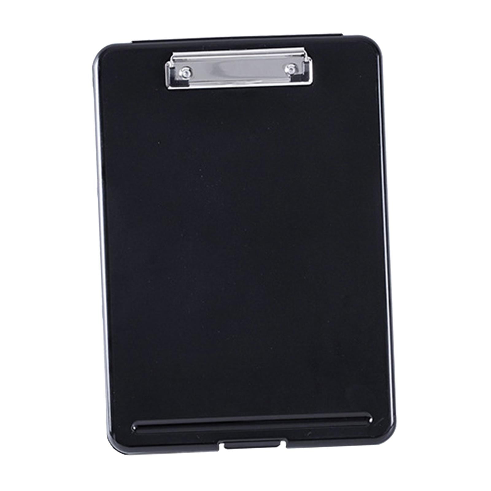Plastic A4 File Box Document Folder Writing Pad Box Organizer Supply Black